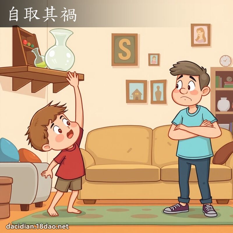 自取其禍 - 國語大辭典配圖