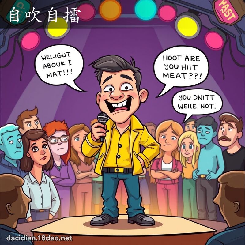 自吹自擂 - 国语大辞典配图