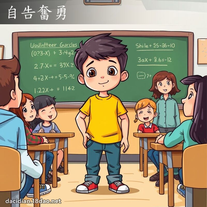 自告奮勇 - 國語大辭典配圖