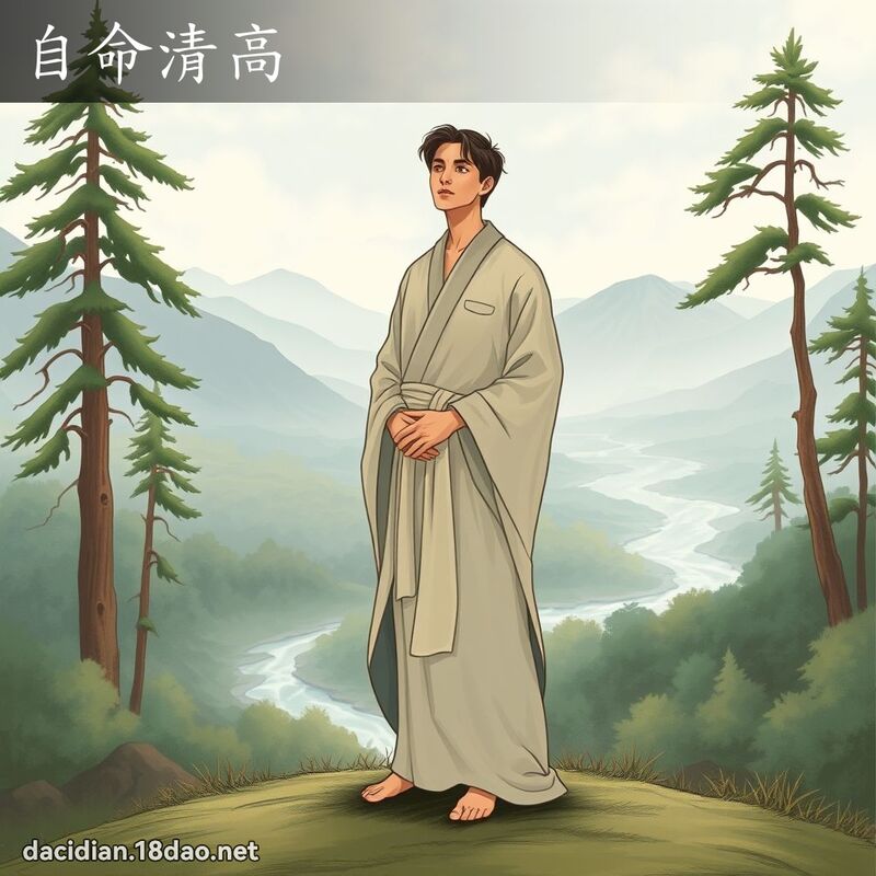 自命清高 - 國語大辭典配圖