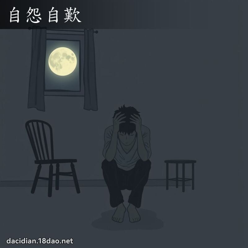 自怨自叹 - 国语大辞典配图