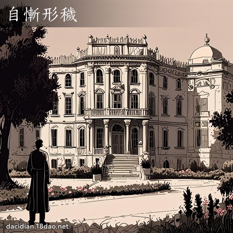 自惭形秽 - 国语大辞典配图