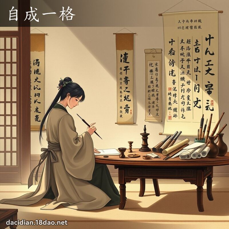 自成一格 - 國語大辭典配圖