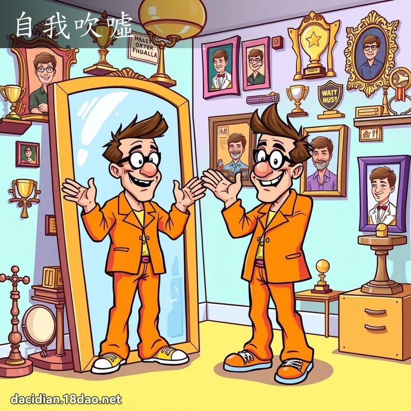 自我吹嘘 - 国语大辞典配图