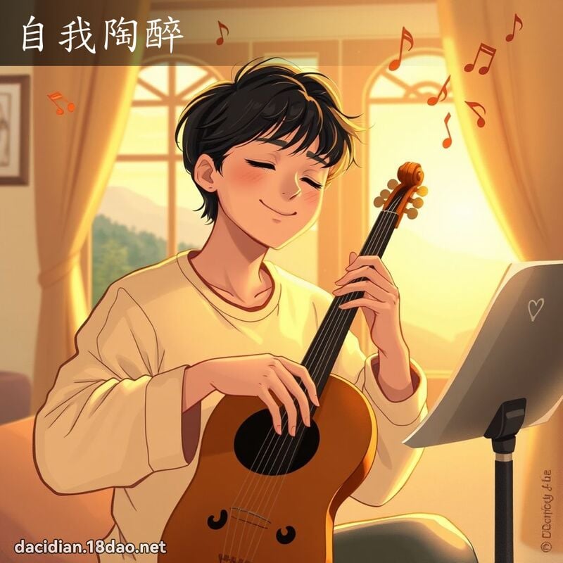 自我陶醉 - 國語大辭典配圖