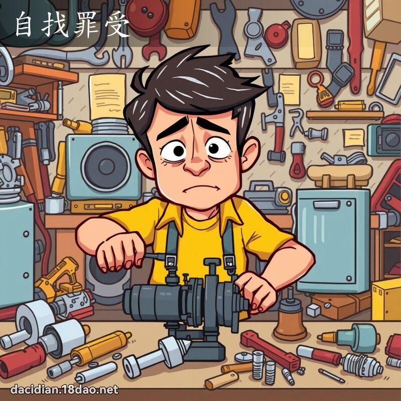 自找罪受 - 國語大辭典配圖