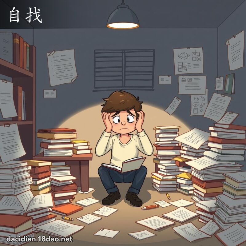 自找 - 国语大辞典配图