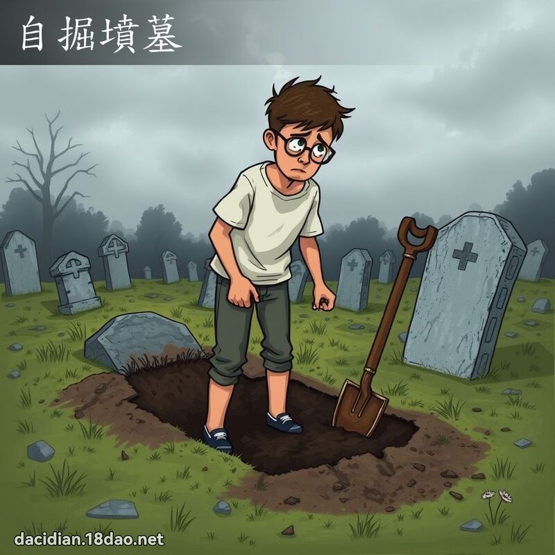 自掘坟墓 - 国语大辞典配图