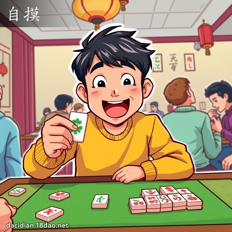 自摸 - 国语大辞典配图