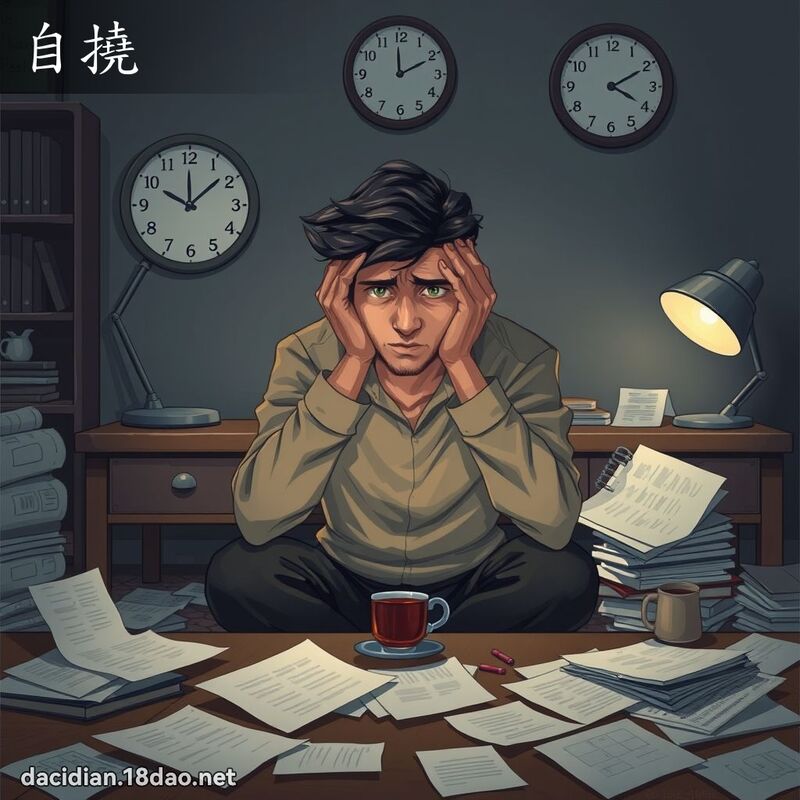 自挠 - 国语大辞典配图