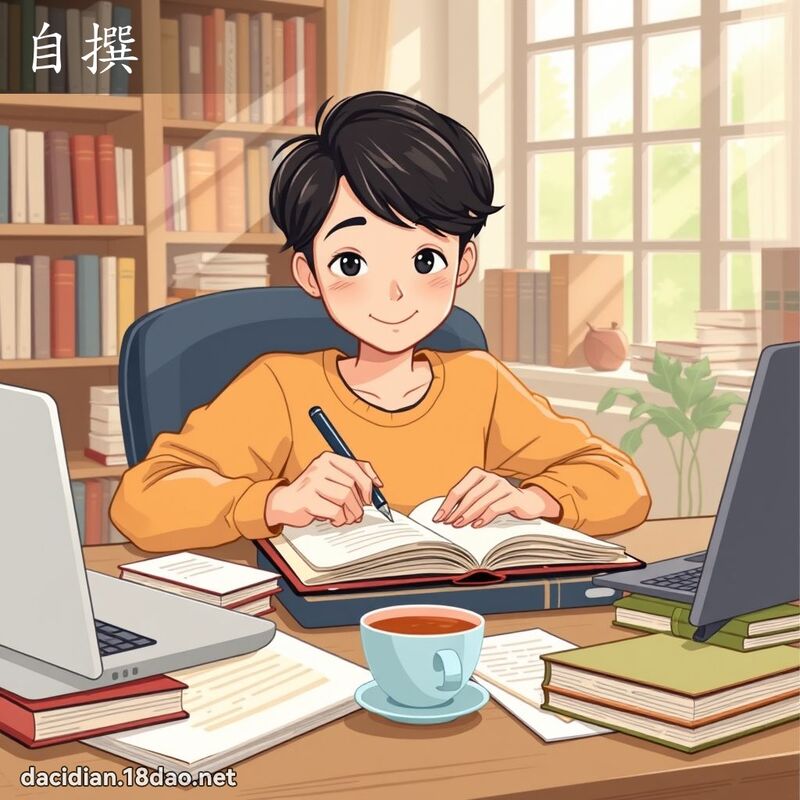 自撰 - 國語大辭典配圖