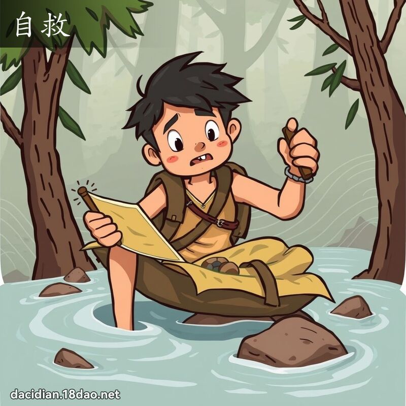 自救 - 国语大辞典配图