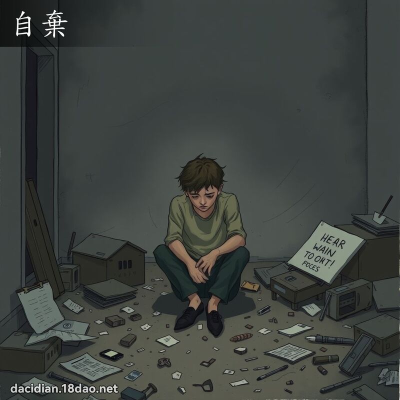 自弃 - 国语大辞典配图