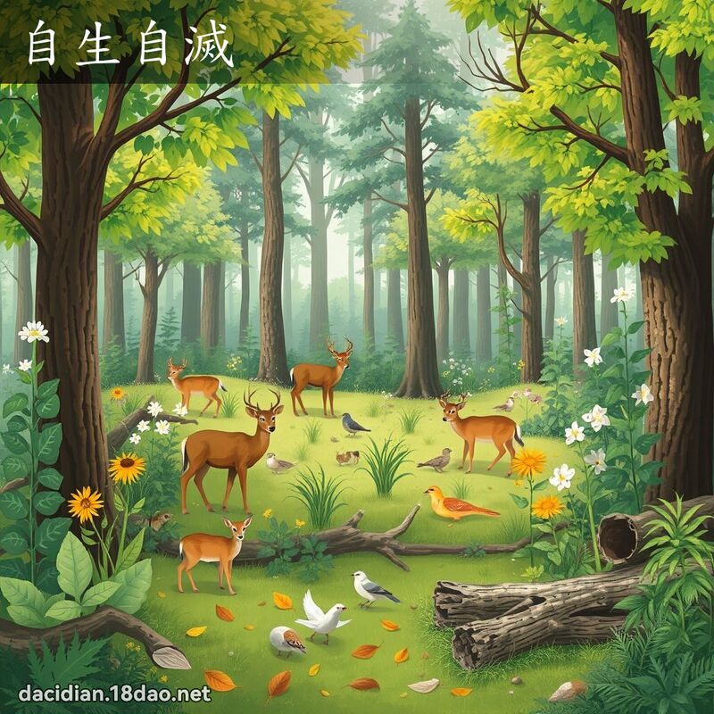 自生自灭 - 国语大辞典配图