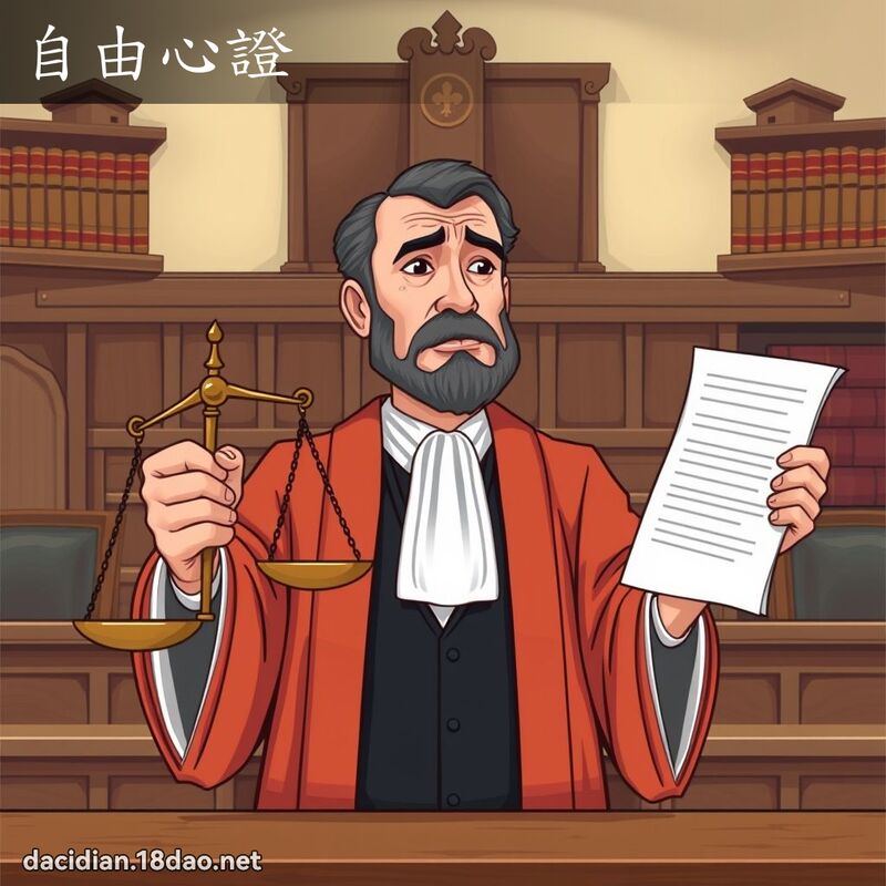 自由心证 - 国语大辞典配图