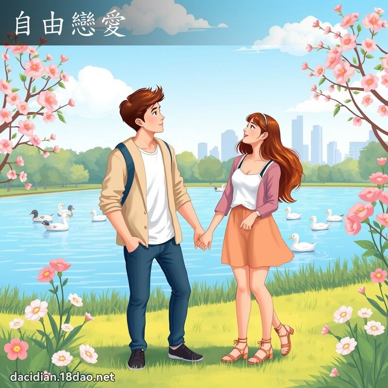 自由戀愛 - 國語大辭典配圖