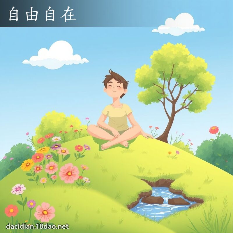 自由自在 - 國語大辭典配圖