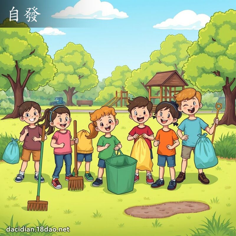 自發 - 國語大辭典配圖