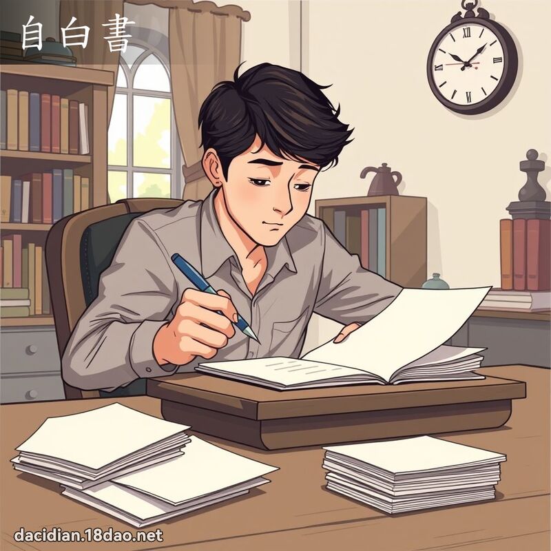 自白书 - 国语大辞典配图