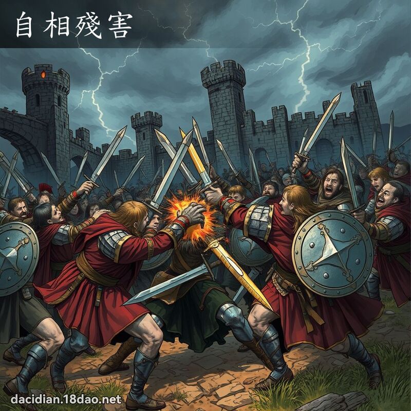 自相殘害 - 國語大辭典配圖