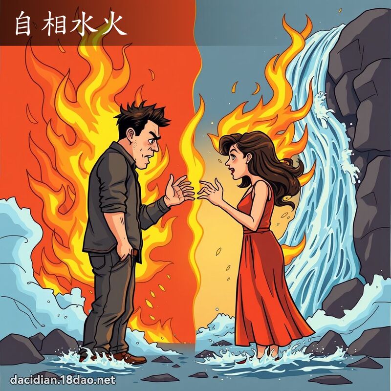 自相水火 - 國語大辭典配圖