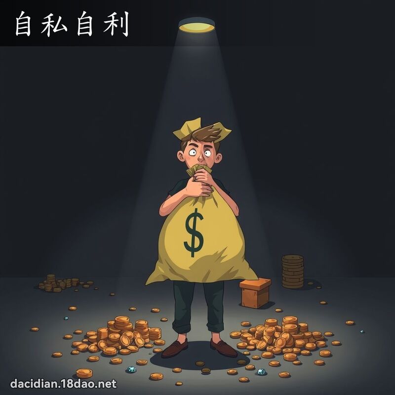 自私自利 - 国语大辞典配图