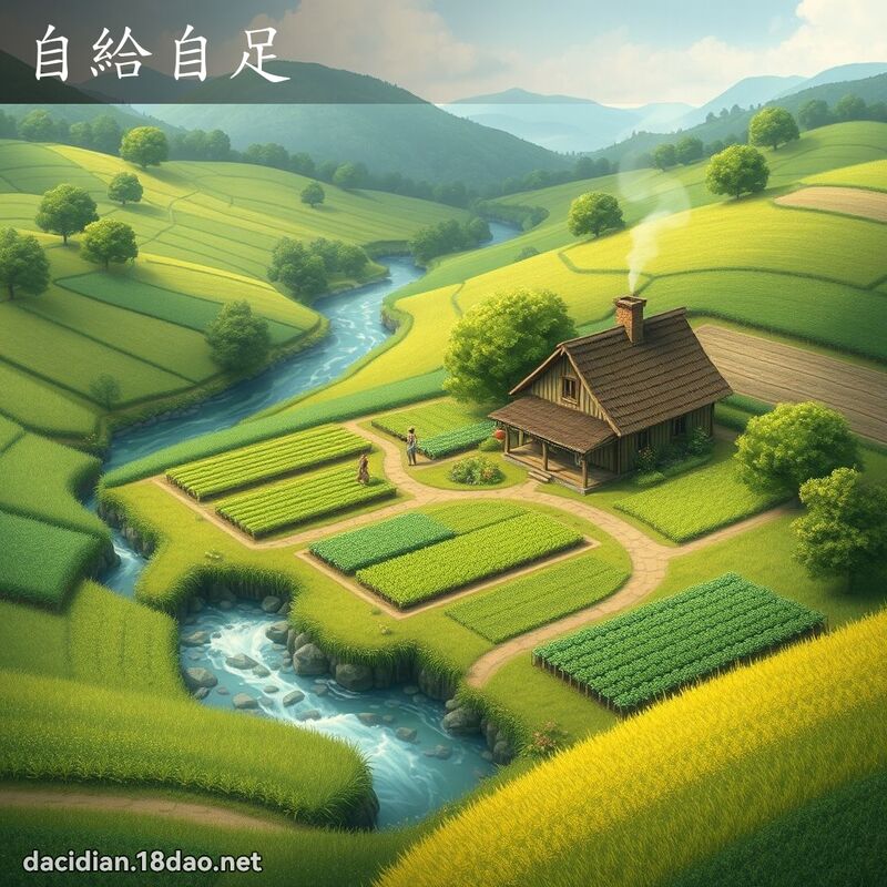 自給自足 - 國語大辭典配圖