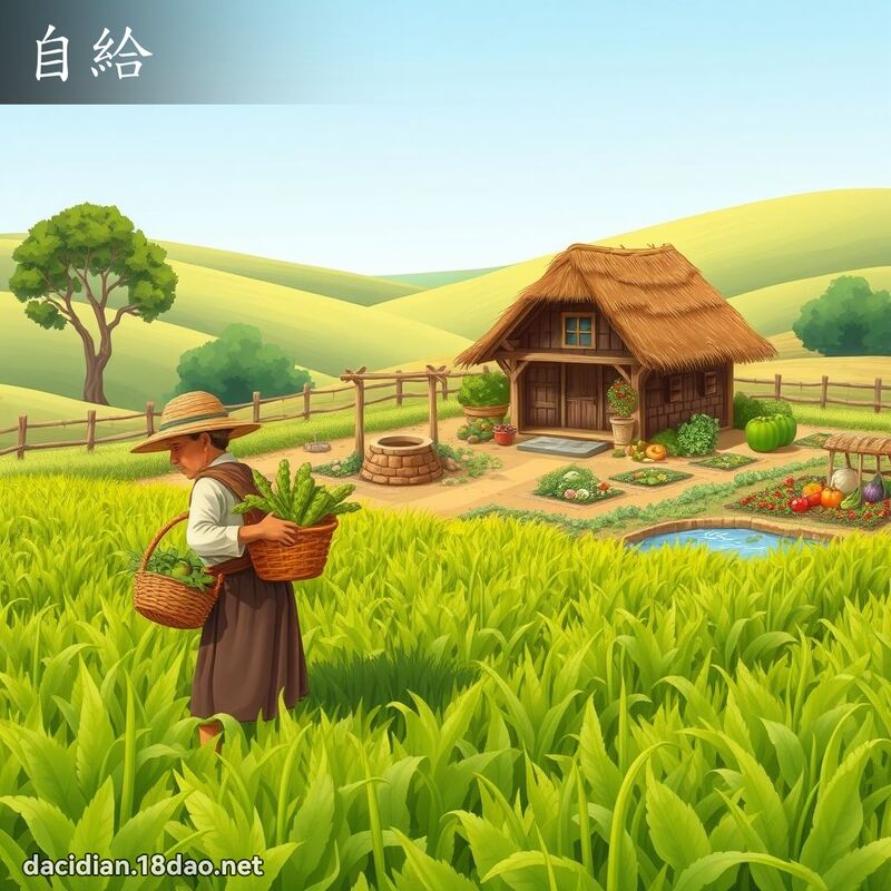 自给 - 国语大辞典配图