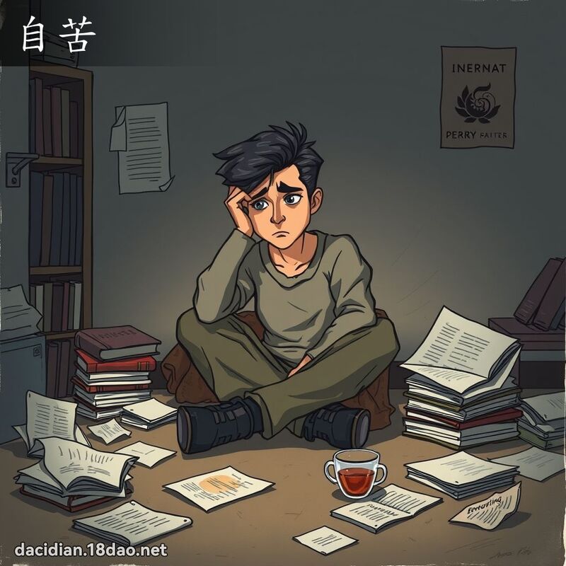 自苦 - 國語大辭典配圖