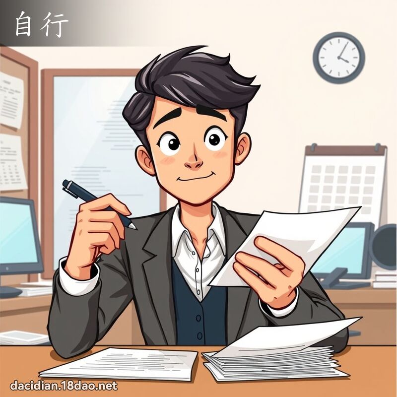 自行 - 國語大辭典配圖