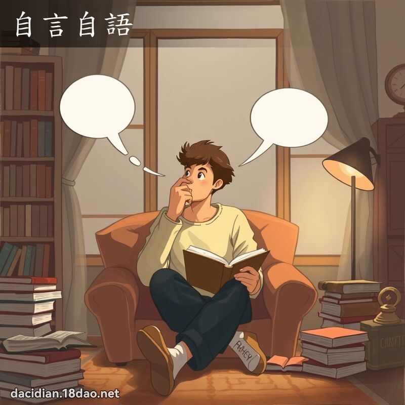自言自语 - 国语大辞典配图