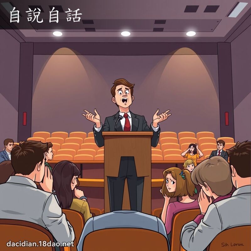 自說自話 - 國語大辭典配圖