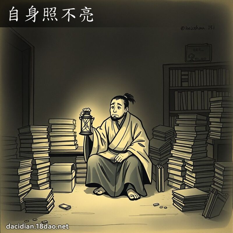 自身照不亮 - 国语大辞典配图