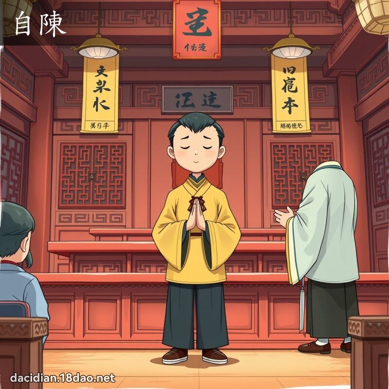 自陳 - 國語大辭典配圖