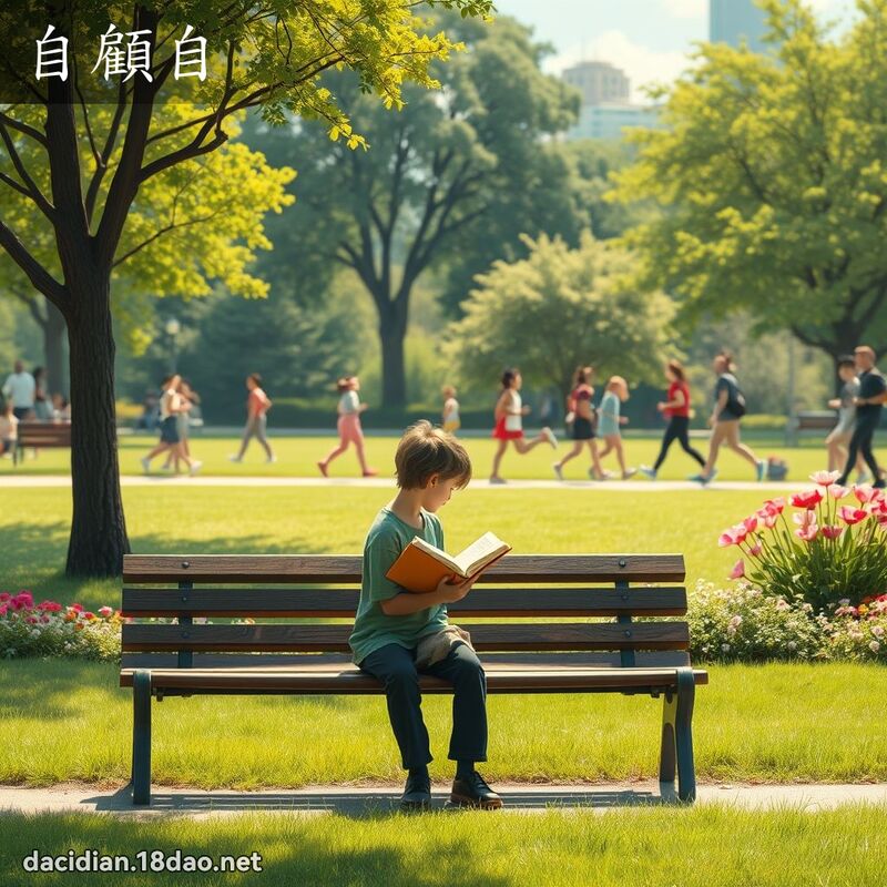 自顾自 - 国语大辞典配图