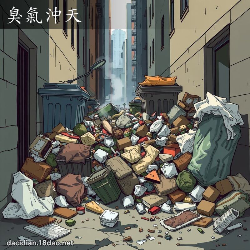 臭气冲天 - 国语大辞典配图
