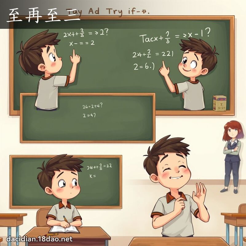 至再至三 - 国语大辞典配图