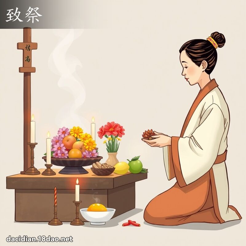致祭 - 國語大辭典配圖