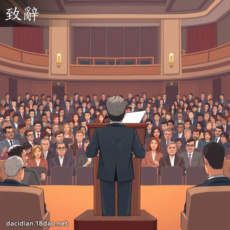 致辭 - 國語大辭典配圖