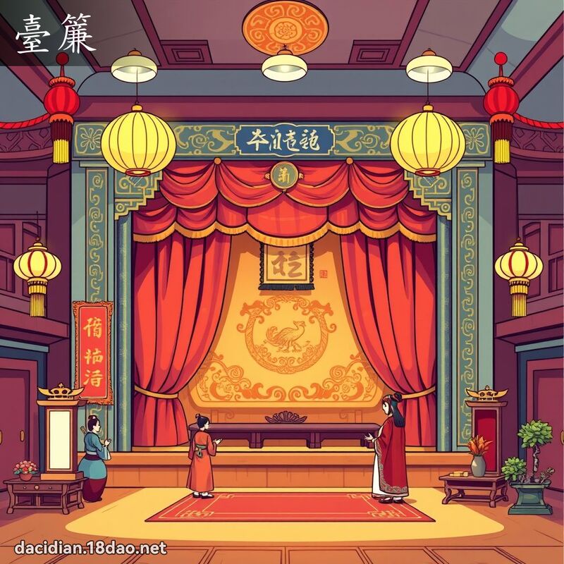 臺簾 - 國語大辭典配圖