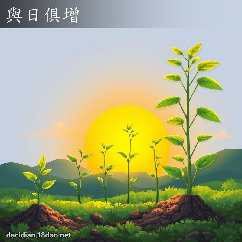 与日俱增 - 国语大辞典配图