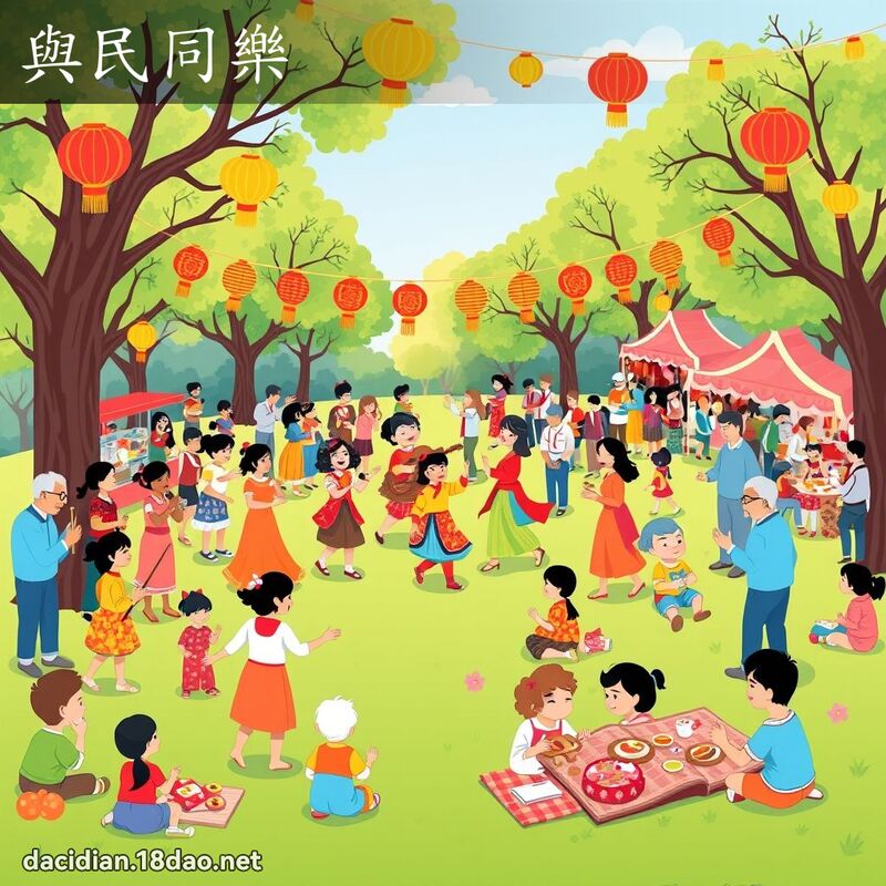 與民同樂 - 國語大辭典配圖