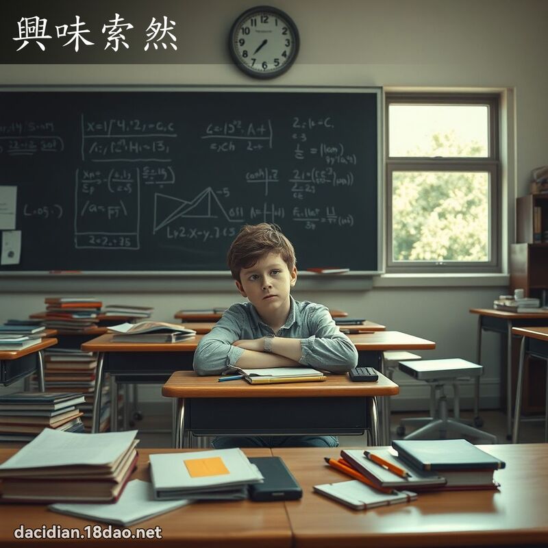 興味索然 - 國語大辭典配圖