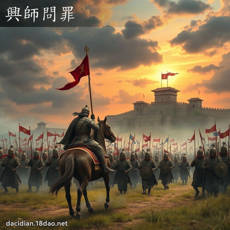 興師問罪 - 國語大辭典配圖