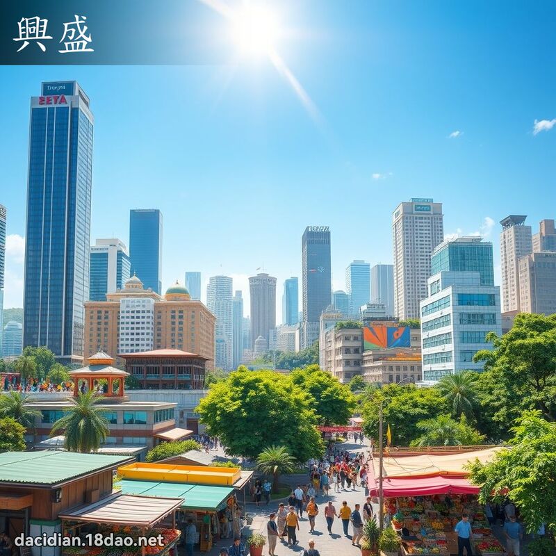 兴盛 - 国语大辞典配图