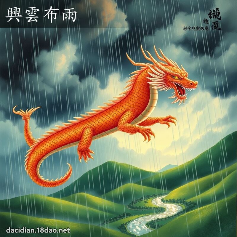 兴云布雨 - 国语大辞典配图