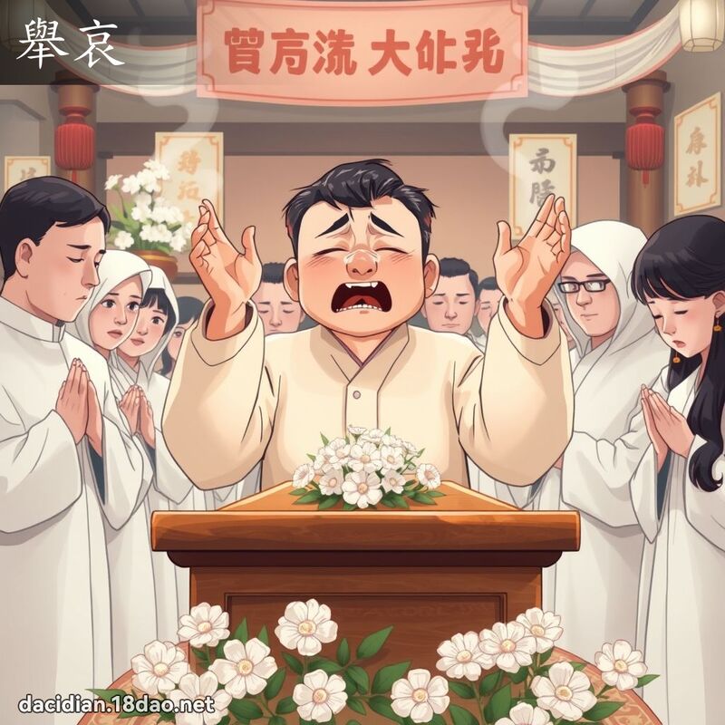舉哀 - 國語大辭典配圖