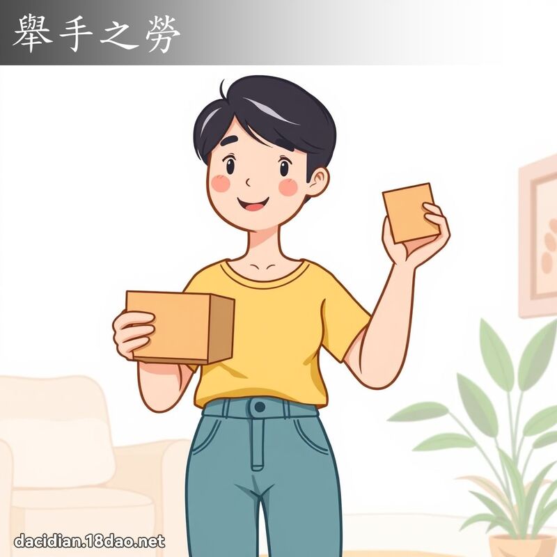 舉手之勞 - 國語大辭典配圖