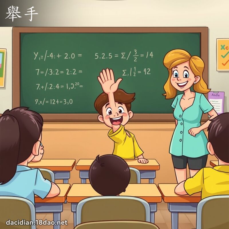 舉手 - 國語大辭典配圖