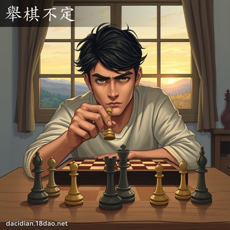 舉棋不定 - 國語大辭典配圖